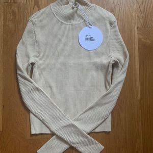 Turtle neck rib top